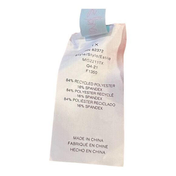 NWT Ruffled Peach Colored Tankini Top Size 1X - Picture 6 of 8